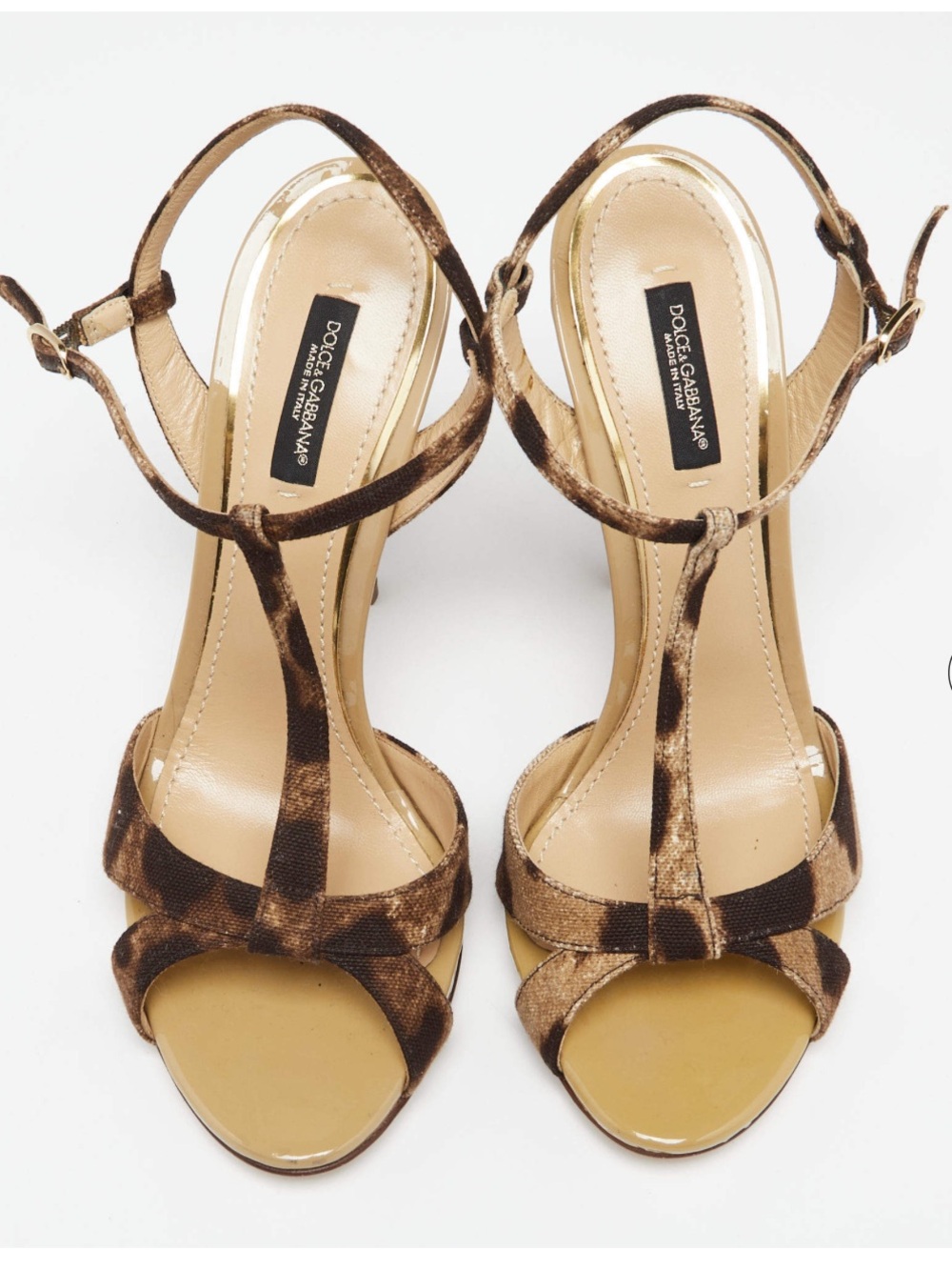 Dolce & Gabbana Vintage Leopard Strappy Stilettos